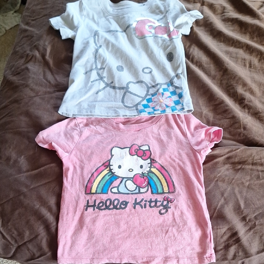 Hello Kitty Kids T-Shirts - White and Pink
